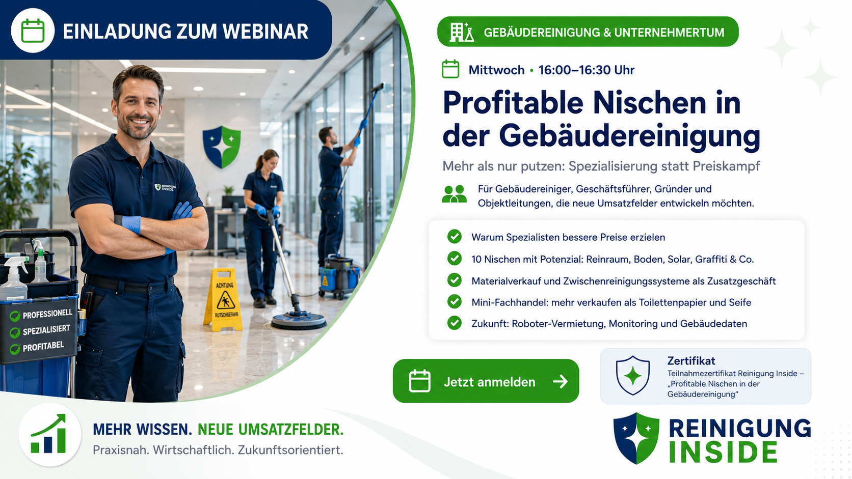 Profitable Nischen in der Gebäudereinigung